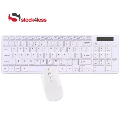 2.4GHz 95Key Wireless Ultra  Spill Resistant Multimedia Keyboard & Optical Mouse - Image 1 of 4