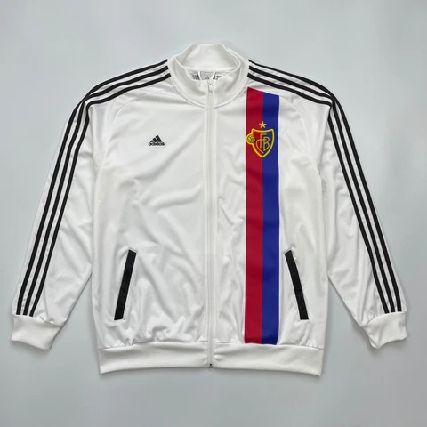 FC Basel 2012-2013 Adidas Track Training Jacket Football Soccer White size 2XL Cover