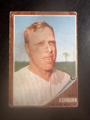 1962 TOPPS #213 RICHIE ASHBURN HOF NEW YORK METS G-VG OR BETTER - Image 1 of 2