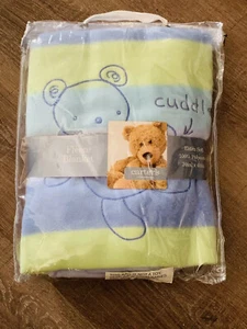 New Vintage Carters Classics Baby Blanket Fleece Bear Embroidered - Picture 1 of 4