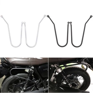 Soportes de bolsa de sillín aptos para Bonneville T120 T100 Street Twin Thruxton 2016-2023 - Imagen 1 de 14