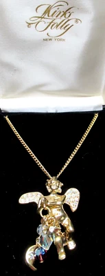 Collar KIRKS FOLLY Cristal Dije Hada Ángel ¡En Caja Original! Foto 1 de 4