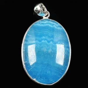 Blue veins jade pendant + sterling silver 925 necklace ! Gift Jewelry & Love - Picture 1 of 1