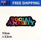 Social Anxiety Embroidered Patch - Embroidery Patches Iron Sew On Badge