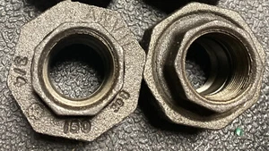 2 each Anvil Threaded Pipe Fitting Union Black Malleable Iron Class 300 3/4" FPT - Picture 1 of 4