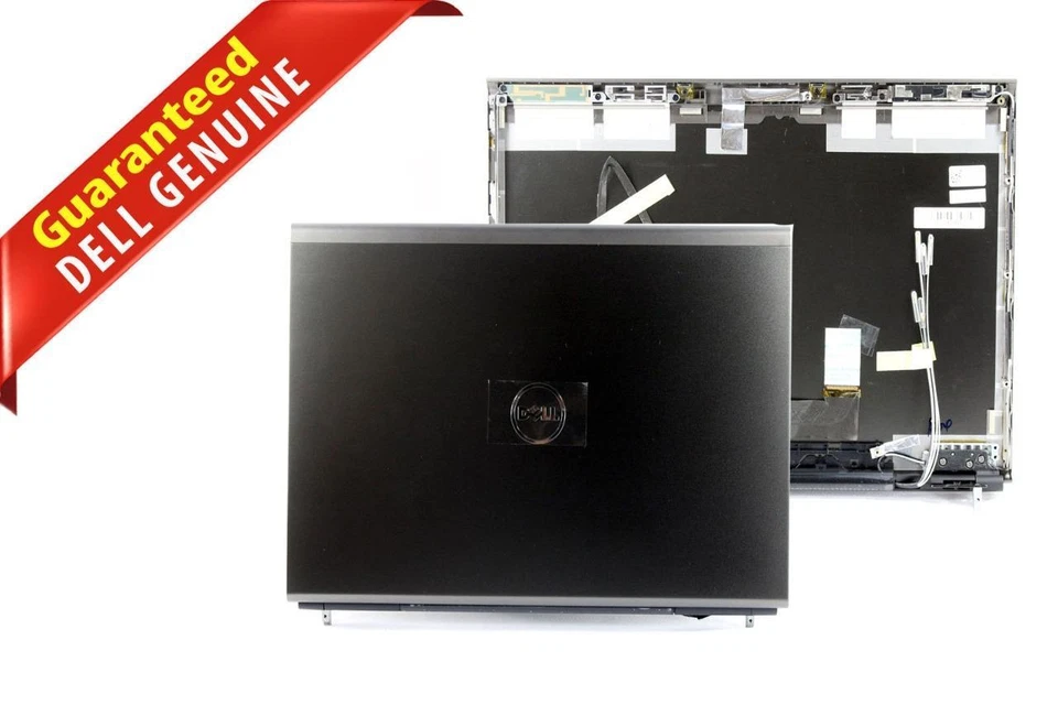 Dell XJTF6 Prescision M4600 15.6" LCD Back Top Cover Lid Assembly with Hinges
