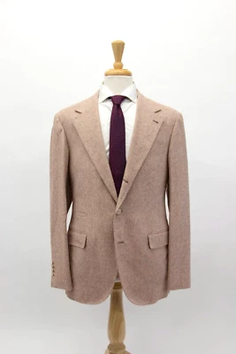 NUEVO CON ETIQUETAS $4750 Abrigo deportivo Brunello Cucinelli cachemir-seda-lana multicolor tweed A252 Foto 1 de 4