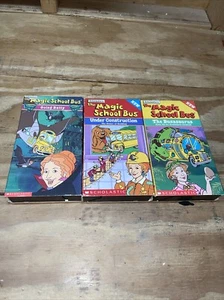 3 Magic School Bus VHS Tapes - Under Construction, Going Batty & The Busasaurus - Imagen 1 de 8