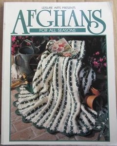 VTG Leisure Arts AFGHANS for All Seasons Crochet Book 52 UNIQUE Patterns Granny - Picture 1 of 14