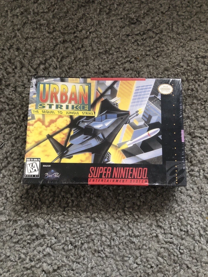 Urban Strike (Super Nintendo SNES, 1995) SEALED Brand New W/ Hang Tab Fast Ship - Image 1 of 4
