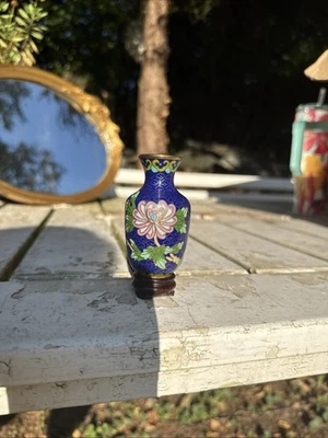 Vase Email Cloisonne Miniature - Photo 1/3