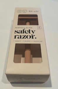 Maquinilla de afeitar Kitsch Pink Perfect Glide Safety 5 recambios nueva en caja - Imagen 1 de 1