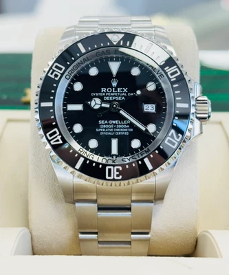 Rolex Sea-Dweller 126660 Acero Inoxidable Oyster Negro Cerámica Bisel Reloj B/PAPR Foto 1 de 4