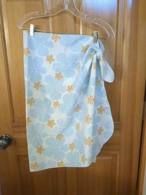 Falda Hawaii Sarong Nadar Playa Encubrimiento Estampado Floral Talla M Azul Naranja Foto 1 de 4