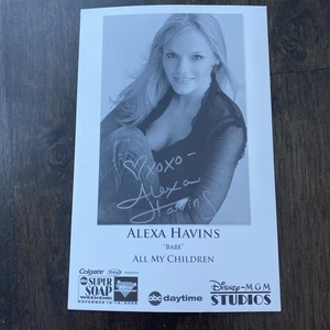 Vintage Disney MGM/ABC Alexa Havins Babe Autograph Card Photo All My Children - Picture 1 of 2