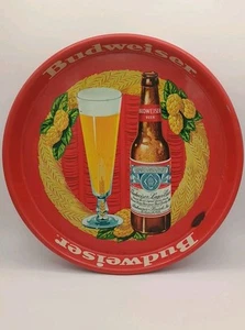 Vintage Budweiser Anheuser-Busch tray /w Bottle And Glass - Picture 1 of 24