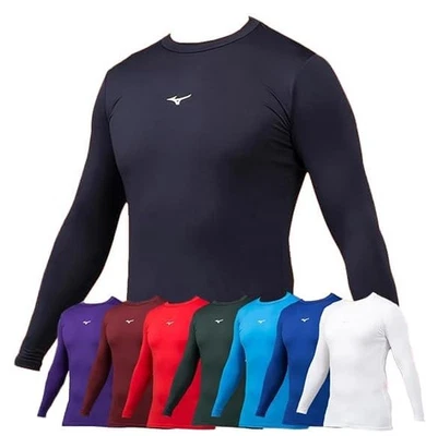 Бейсбольная футболка Mizuno Biogear с низким вырезом длинным рукавом унисекс 12JABC11 - Изображение 1 из 3