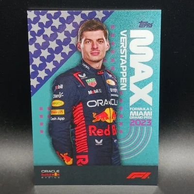 2023 Topps Formula 1 F1 Miami Grand Prix Max Verstappen #1 Card Limited Edition  - Image 1 of 2