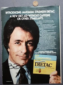 Hulk & My Favorite Martian TV Star Bill Bixby AUTOGRAPHED SIGNED 1981 Dietac Ad- - Picture 1 of 1