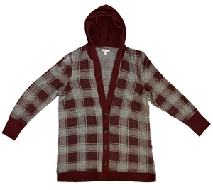 Cardigan Maurices a quadri rosso grigio felpa donna taglia large ESAURITO ONLINE - Foto 1 di 14