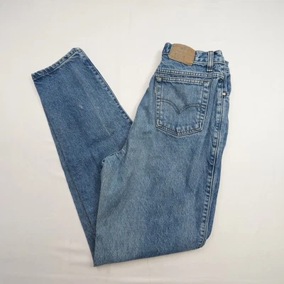 Pantalones de mezclilla Levi's serie 900 blancos con lengüeta tiro alto vintage talla 12 se adapta a 28x31 de colección Foto 1 de 4