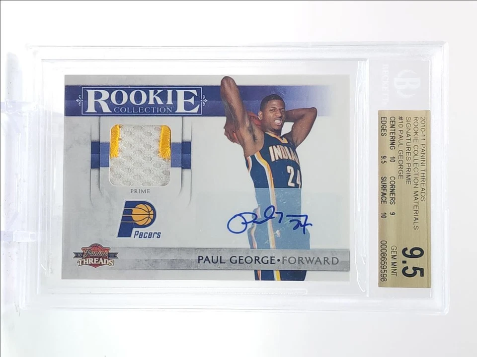 PAUL GEORGE 2010-11 THREADS RPA ROOKIE PATCH PRIME GEM RC AUTO /25 BGS 9.5 Q0930 - Image 1 of 2