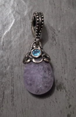 Colgante potenciador de topacio azul y lágrima amatista de plata esterlina Carolyn Pollack Foto 1 de 2