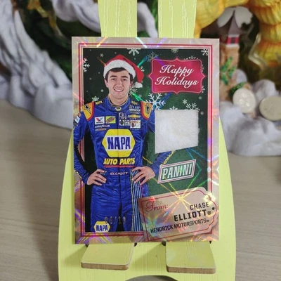 Chase Elliott 2017 Panini Black Friday HH Santa Hat Galactic 4/10 Nascar - Image 1 of 2