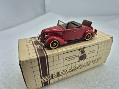 FORD V8 ROADSTER OPEN 1936 RED ROUGE 1/43 MINI MARQUE 43 US 6A - Photo 1/4