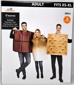 S'mores Chocolate, Marshmallow, Graham Cracker 3 Tunic Costumes Adult Fits XS-XL - Picture 1 of 7