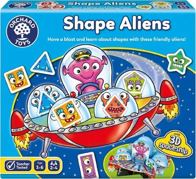 Orchard Toys Shape Aliens Juego, Juego de Mesa Temático Espacial, Diversión Familiar, Juego Familiar Foto 1 de 3