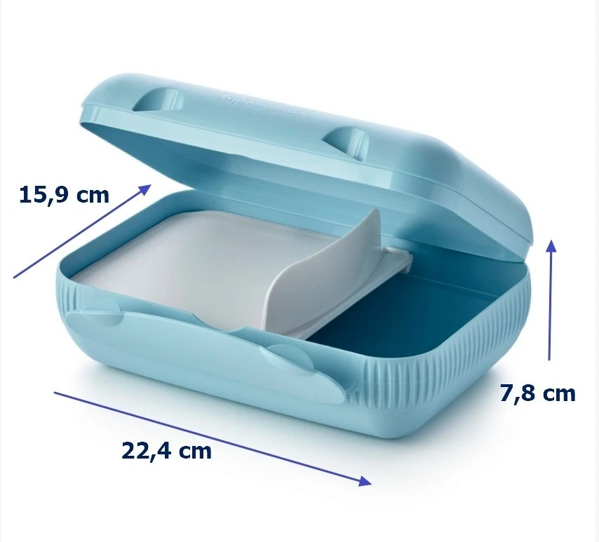 Tupperware  Lunchbox mit praktischer Unterteilung Brotdose Pausenbox - Bild 1 von 1