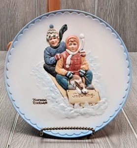 Norman Rockwell Museum World of Children Series Plate 3D Downhill Racer 7" - Picture 1 of 13