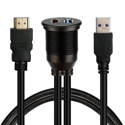 HDMI USB3.0 Car Panel Cable USB Car Extension Lead - Image 1 of 4