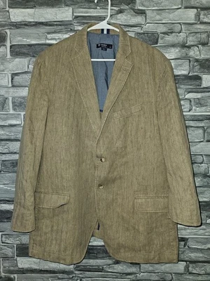 Blazer Abrigo Deportivo Daniel Cremieux Para Hombre Talla 2XL Marrón Mezcla de Lino  Foto 1 de 4