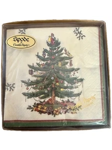 Creative Papers Spode Christmas Tree 40 3-lagige Getränke Cocktail Servietten 9 7/8 Quadrat - Bild 1 von 4