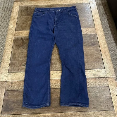 Pantalones de mezclilla oscuros Lee Riders Sanforizados hechos en unión de colección años 60 70 garra 42 cremallera 34x27  Foto 1 de 4