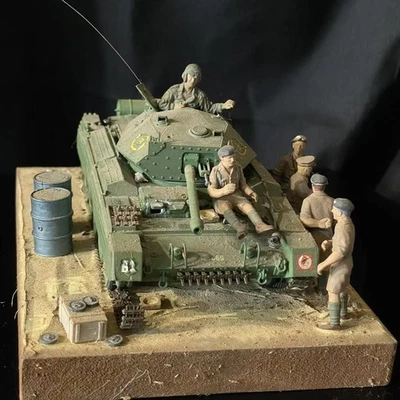 Pro Built 1/35 scale British Crusader Mk3 Painted with War scene Base 🔥 - Image 1 of 4