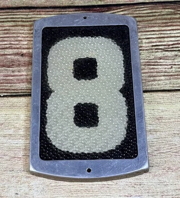 RE-FLECT-O-LITE Casa Número 8 Antiguo Vidrio Aluminio Reflectante Vintage Años 50 60 Foto 1 de 4