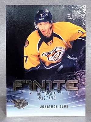 2011-12 Upper Deck SPx Finite Rookies #F12 Jonathon Blum 92/499 - Image 1 of 2