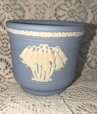 Wedgwood Azul Jasperware Australiano Edición Limitada Bancos Cachepot 1990 Foto 1 de 4