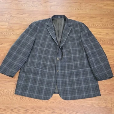 Chaqueta de Tweed XL Marrón Beige Cuadros Ventana 100% Lana Blazer Abrigo Deportivo 50R De Colección Foto 1 de 4