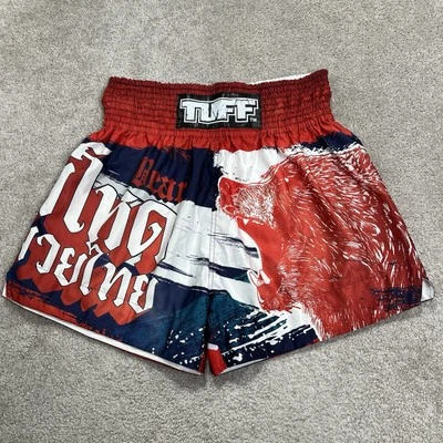 Pantalones Cortos de Boxeo Tuff Muay Thai Hombres XXL Rojo Blanco Azul Oso Kickboxing MMA Tailandia Foto 1 de 4