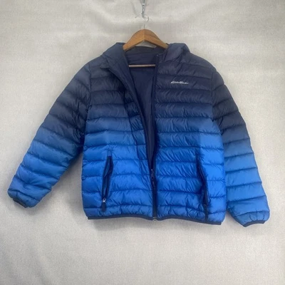 Eddie Bauer Duck Down Jacket Unisex Kids 12/14 M Reversible Insulated Warm Read - Image 1 of 4
