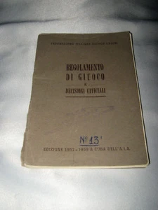 REGOLAMENTO DI GIUOCO E DECISIONI UFFICIALI - Picture 1 of 1