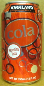KIRKLAND SIGNATURE COLA lata de refresco vacía, Costco Wholesale, Seattle, WASHINGTON 1+ - Imagen 1 de 4