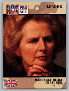 1991 Pro Set Desert Storm #84 Margaret Thatcher (RC) - Pack Fresh MT - Picture 1 of 2