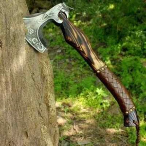 Custom Handmade Corban Steel Viking Axe For Hunting Camping Hand Axe Gifts AU - Picture 1 of 5