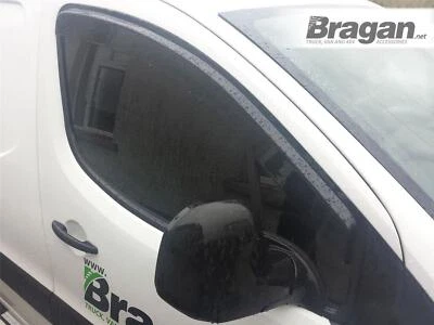 Fenêtre Déflecteurs Pour Citroen Berlingo 16-19 Teinté Soleil Pluie Protection - Photo 1/3