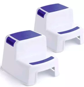 Step Stools for Adults/Children (2 Pack) White Blue-Purple Holds Up To 200lbs - Picture 1 of 6